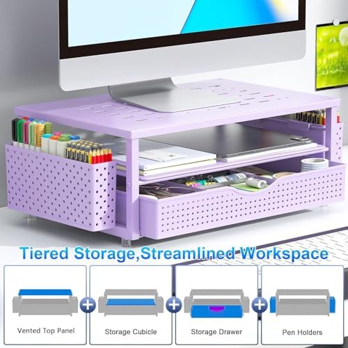 gianotter Monitor Stand with Drawer and 2 Pen Holders - Image 3