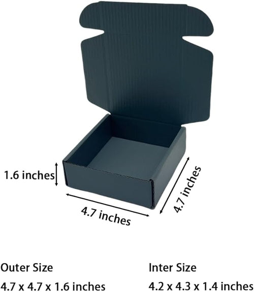15 Pcs 4.7 x 4.7 x 1.6 Inches Mini Size Corrugated Cardboard Gift Boxes - Image 2