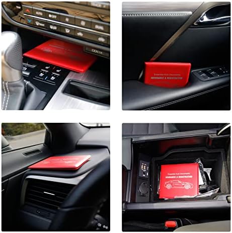 UYYE Car Registration and Insurance Card Holder, Vehicle Glove Box Car Organizer, Interior Car Accessories for Documents, Cards, License - 2 Pack - Image 6