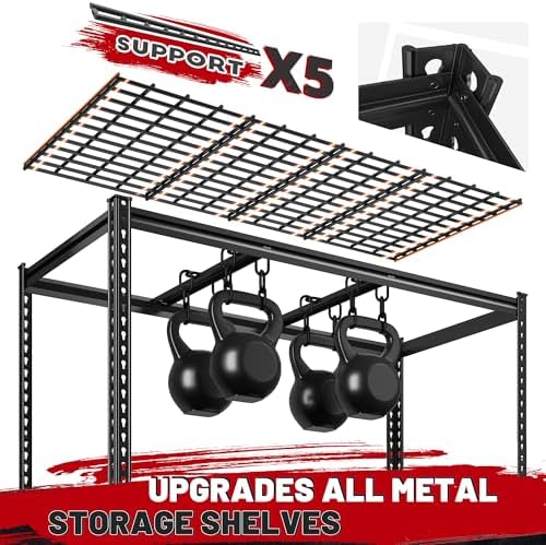 REIBII 5 Tier Heavy Duty Garage Shelving for Basement Warehouse Pantry - Image 5