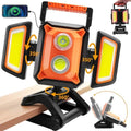 Tresda 4000LM LED Work Light Rechargeable with Clamp, 40W Magnetic Work Light Battery Powered with 5 Light Modes, 350° Rotation, Portable Job Site Lighting for Construction Site,Workshop,Car Repairing by Tresda