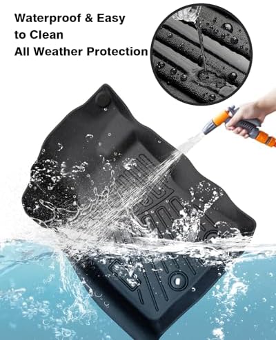 Powerty Floor Mats for 2024 2025 2026 Subaru Crosstrek & Impreza All Weather 3D TPE Anti-Slip Car Liners for 1st & 2nd Row Accessories - Image 3
