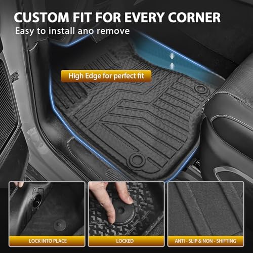 Powerty Floor Mats for 2023-2025 2026 Honda CRV (Gas Model Only), All Weather 3D TPE Anti-Slip Upper & Lower Position Trunk Cargo Liner Seat Back Covers Protectors Full Set Car Accessories - Image 4