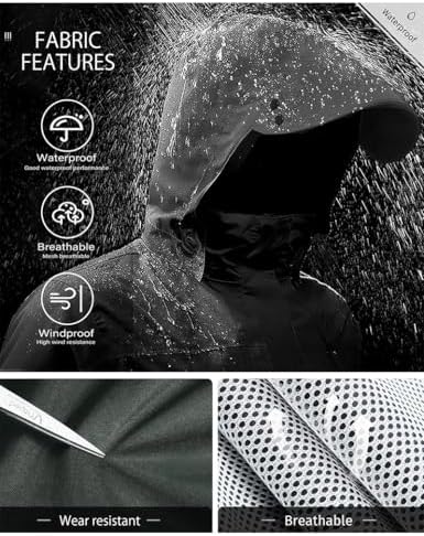 iCreek Rain Suit Waterproof Breathable Lightweight 2-Piece Rain Gear Unisex - Image 3
