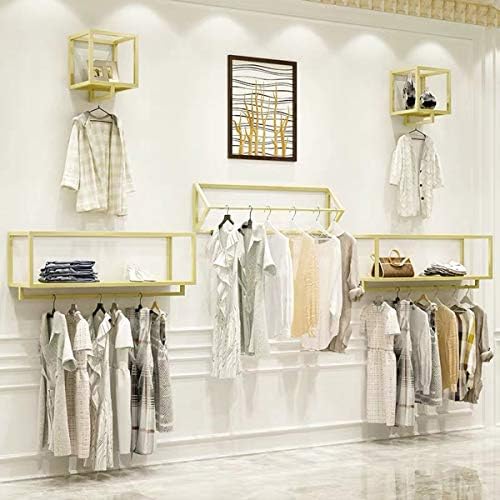 Creative Triangle Display Garment Racks in Boutique Clothing Stores, Wall-Mounted Hanging Clothes Shelf in Home, Towel Racks for Bathroom Storage (Gold, 31.5" L) - Image 4