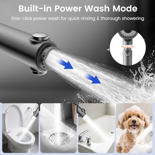 PWERAN Filtered Shower Head with Handheld,High Pressure Shower Heads Filter - Image 5