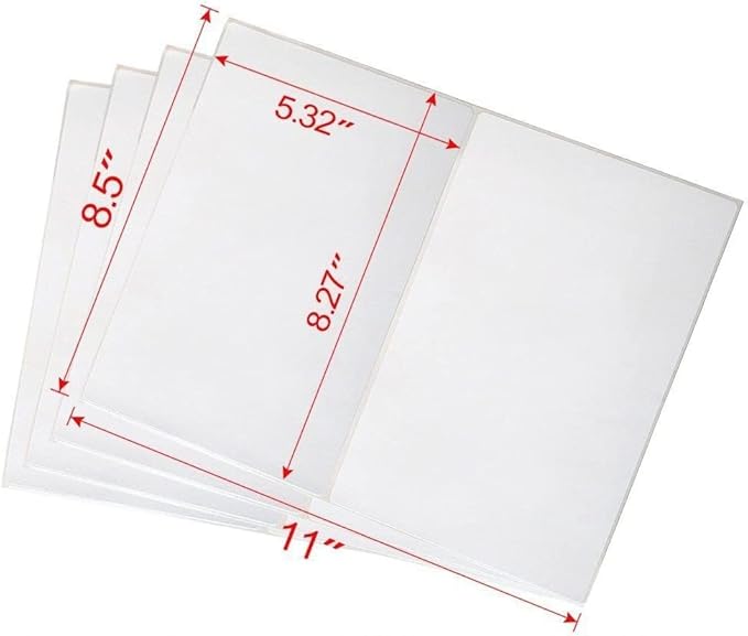 Shipping Label with Rounded Corner, 8.5 x 5.5 Inches Half Sheet Self Adhesive - Image 2
