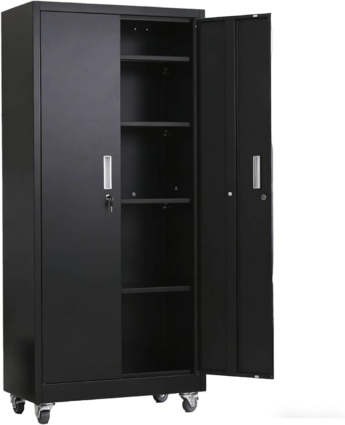 VINGLI Rolling Metal Storage Cabinet by VINGLI