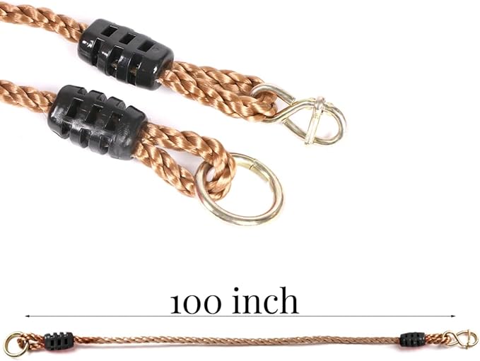 Porch Bench Swing Nylon Ropes Indoor Outdoor 8 ft Extra Long Adjustable Hammock - Image 7
