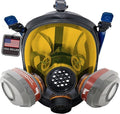 Parcil Distribution Full Face Respirator Mask - Air Purifying, Organic Vapor & Particulate - Industrial Use - CE Tested by ParcilDistribution