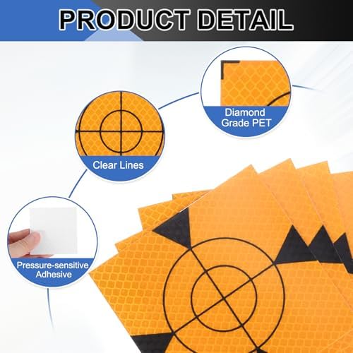 PATIKIL Survey Reflector Target Self-Adhesive Reflective Sheet Surveying Target Mark Tape, Suit for Ship Inspection - Image 3