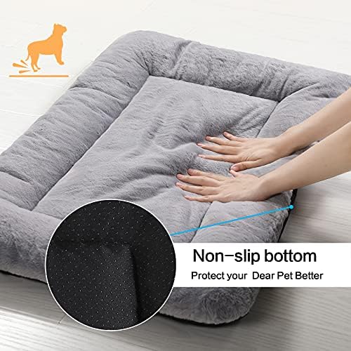 Dog Crate Pad Washable Dog Bed for Crate Medium Cozy Mat 30-Inch Gray - Image 6