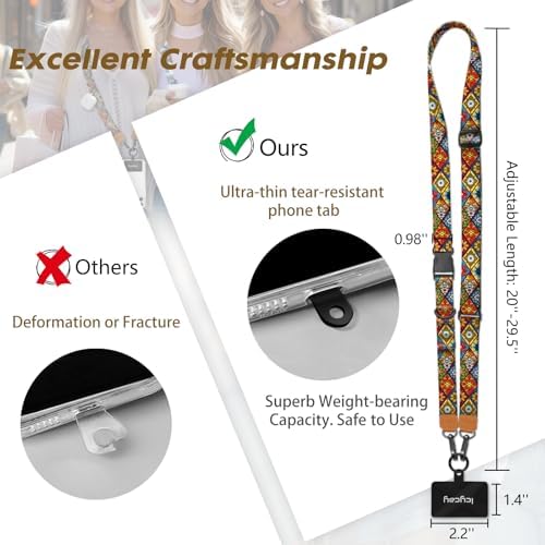Icycay Phone Lanyard Crossbody Strap Neck Adjustable Teacher Women Boho - Image 5