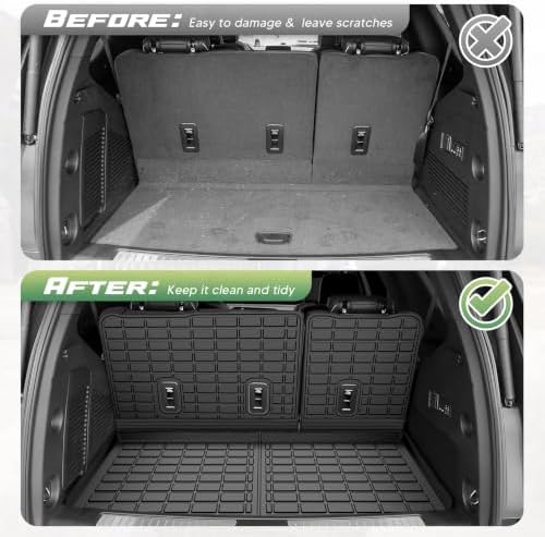 Floor Mats for Chevy Tahoe/GMC Yukon 7 Seats Bucket Seat (Not for Yukon XL) 2021-2025 2026, All Weather Cargo Liner for Tahoe Accessories, Heavy Duty Car Mats, Car Accessories - Image 4