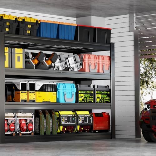 30" Deep Heavy Duty Garage Shelving Units, 68" Wide Storage Shelves,4-Tier Metal Garage Shelves, Kitchen Shelf,Large Storage Rack,Industrial Shelving for Shop, 68" W x 30" D x 68" H,2 Pack - Image 2