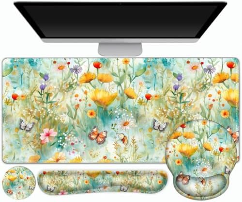 Gaming Mouse Pad, Large Desk Mat, Cute Desk Pad Protector 4in1 XXL Mousepad by ToLuLu