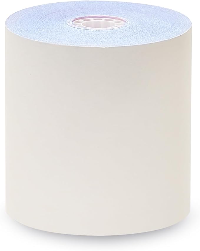 3 X 65' 3-ply White/Canary/Pink Carbonless Kitchen Paper 50 Rolls TMU 220 - Image 2