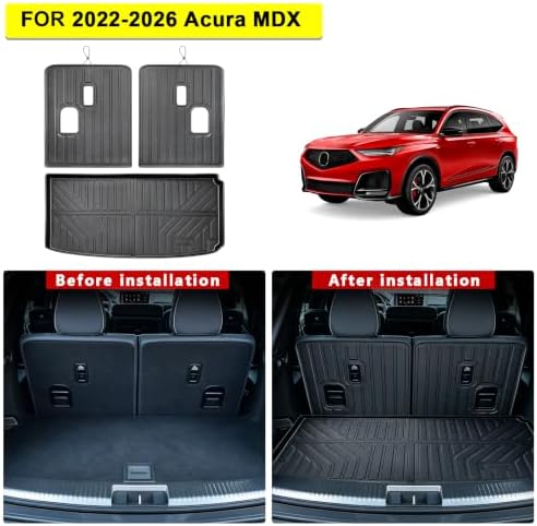 Floor Mats for 2022-2026 Acura MDX Cargo Mat with Backrest - Image 2