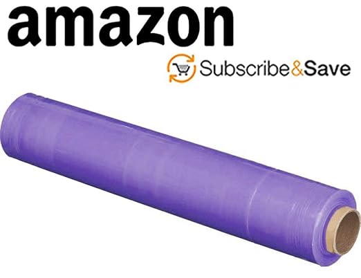 APQ 4 Rolls of Blown Hand Stretch Film 18" x 1500'. Purple Hand Stretch Wrap - Image 2