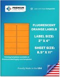 Premium Label Supply Bright Neon Color Fluorescent Stickers by PremiumLabelSupply