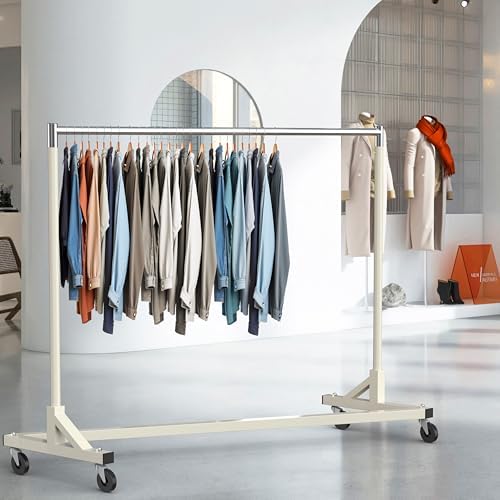 Simple Houseware Industrial Grade Z-Base Garment Rack, 63" W/500Lb, Gray - Image 4