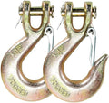 1/2" Chain Hooks, 2‑Pack Heavy Duty Clevis Slip Hook for Trailers by YEAZHEN