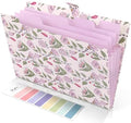 SKYDUE Accordion File Organizer, Floral Expanding File Folders with 5 Pockets, Cute Document Organizer for Paper Bills Receipt Storage, School Office & Hospital Supplies Letter/A4 Size Light Purple by SKYDUE
