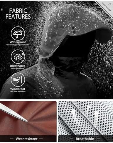 iCreek Rain Suit Waterproof Breathable Lightweight 2-Piece Rain Gear Unisex - Image 3