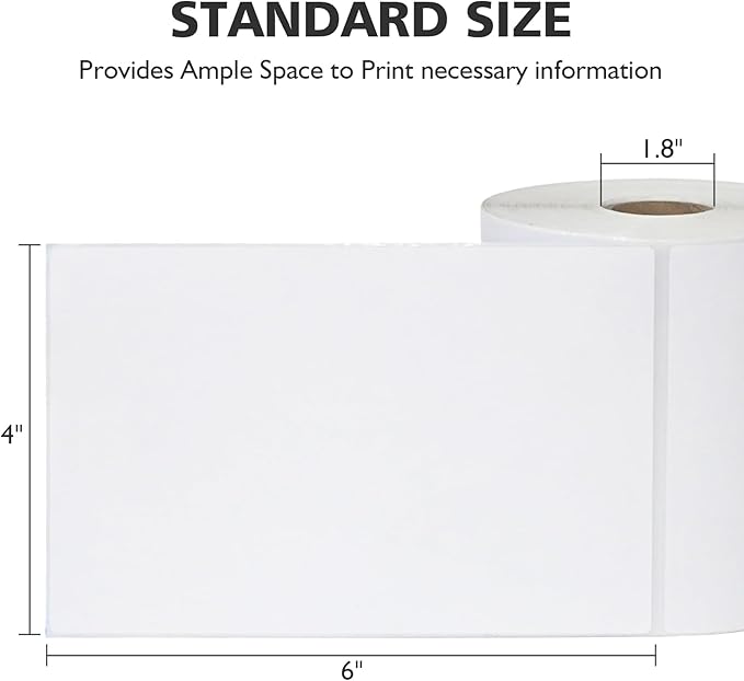 DGBDPACK 4"x6" Direct Thermal Shipping Labels 2400 Lables/8 Roll Compatible - Image 2