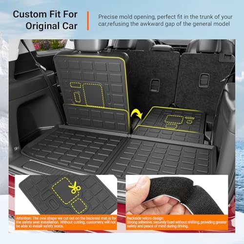 powoq 7 Seats Floor Mats Compatible with 2021-2026 Jeep Grand Cherokee L - Image 2