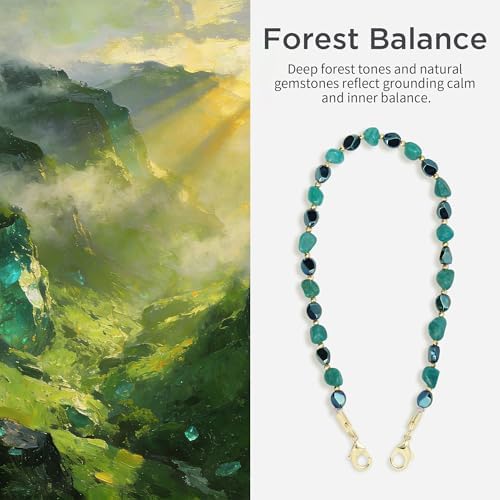 POSADINA Natural Stone Phone Charm, Beaded Healing Phone Wrist Strap, Handmade Cellphone Chain Lanyard with Tether Tab - Image 2