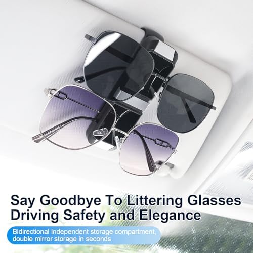 UYYE Strong Grip Sunglass Holder for Car Visor Clip - Universal Non-Slip Glasses Holder for Car Accessories, Visor Sunglasses Holder Clip for Women & Men, Car Sunglass Clip Organizer - Image 4