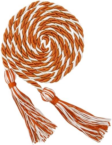 GraduationMall Graduation Honor Cord 68" OrangeWhite by GraduationMall%C2%AE