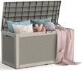 Mars Villa 100 Gallon Outdoor Storage Box, Deck Box Waterproof, Grey by MarsVilla