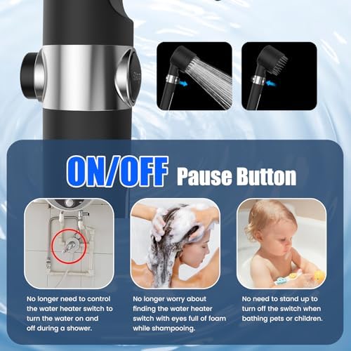 Filtered Shower Head with Handheld,High Pressure Shower Heads with Filters - Image 6