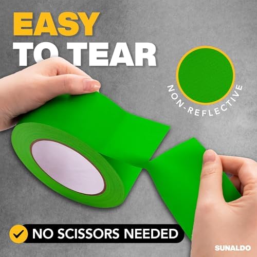 Gaffers Tape (2" x30 Yards) Heavy Duty, No Residue (3 Pack Green) - Image 5