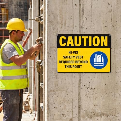 Caution Hi-Vis Safety Vest Required Beyond This Point Sign - Image 2