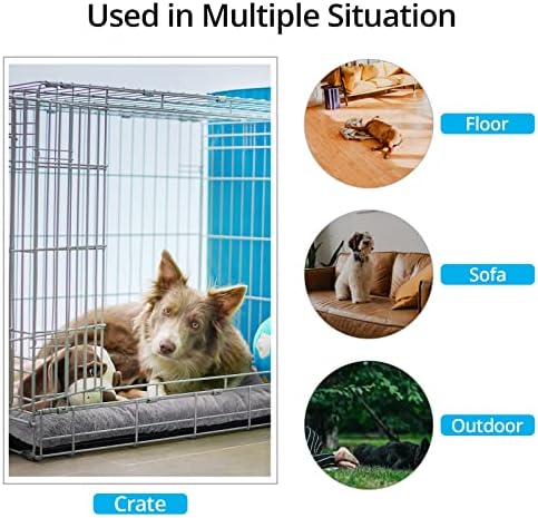 Dog Crate Pad Washable Dog Bed for Crate Medium Cozy Mat 30-Inch Gray - Image 3