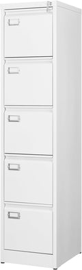 5 Drawer File Cabinet with Lock Metal Vertical File Cabinet Office Home by BYNSOE