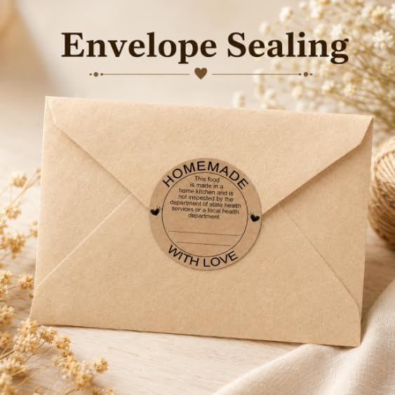 500 Cottage Food Labels, 2-Inch Kraft Paper Stickers - Image 5