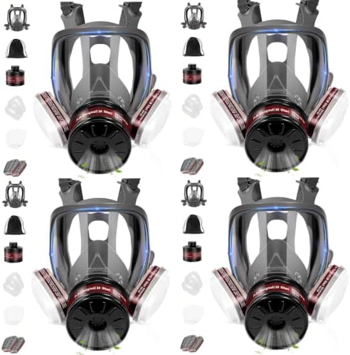 Full Face Gas Mask,Respirator Mask for Gases,Chemical,Spray Paint by QIFUTT