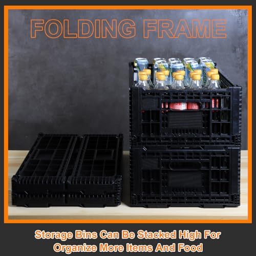 Collapsible Storage Bin Container，52 Liter Transfer heavy duty plastic storage box , Versatile Storage Basket milk crates (2) - Image 3