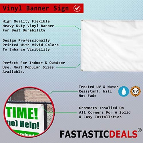 Vinyl Banner Multiple Sizes Personal Protective Equipment Safety Industrial & Craft Outdoor Weatherproof Industrial Yard Signs Black 4 Grommets 16x40Inches - Image 2