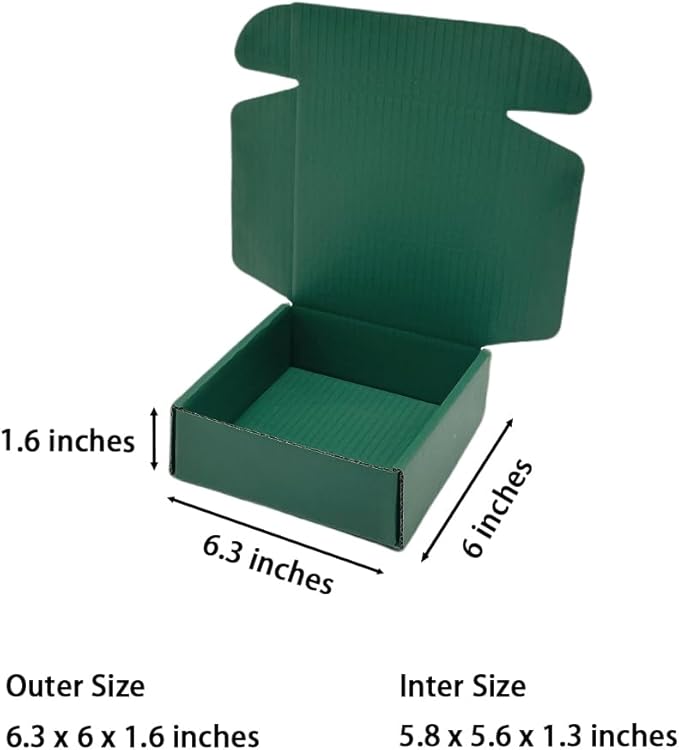 50 Pcs 6.3 x 6 x 1.6 inches Shipping Boxes - Image 2