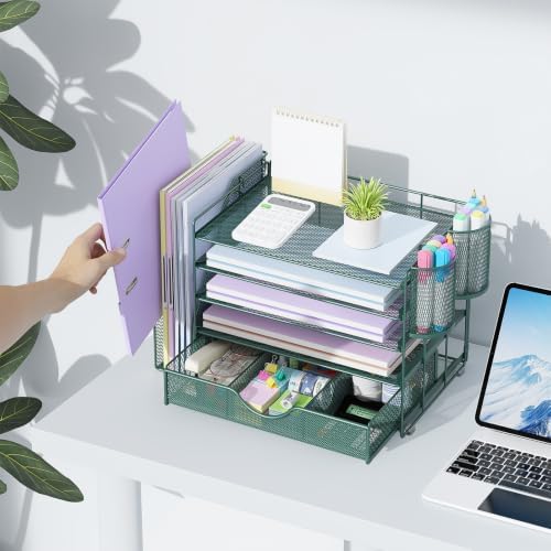 gianotter 5-Tier Desk Organizer with Drawers and File Holders - Image 3