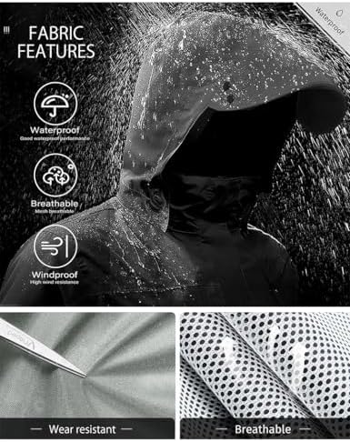 iCreek Rain Suit Waterproof Breathable Lightweight 2-Piece Rain Gear Unisex - Image 3