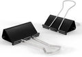 Medium Binder Clips, Heavy Duty Black Clips Hold 150 Sheets, Rust-Proof by CableGeeker