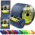 Paracord Rope 550 lb 4mm – Parachute Cord – Utility Camping Rope by TECEUM