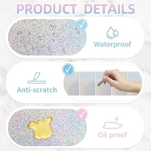 3" x 2" Holographic Thermal Label,Self-Adhesive Rectangle Thermal Sticker Labels for Logo Design,Price Tag,Thanks Card,Address,QR Code（Dots） - Image 3