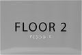 6" X4" Floor 2 Sign by ADACentralSigns